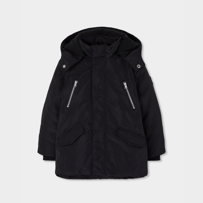 деталь Chlapecká černá parka BOBOLI