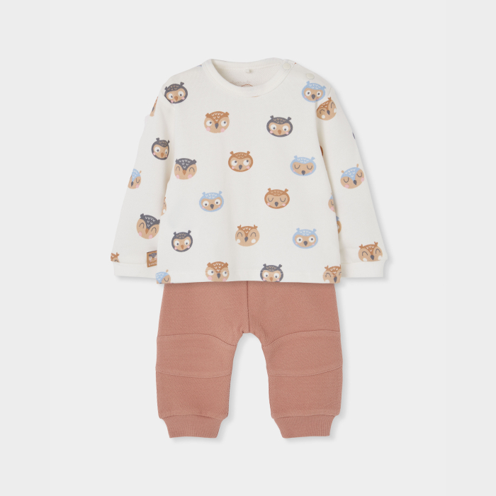 деталь Unisex baby souprava – rezavá BOBOLI
