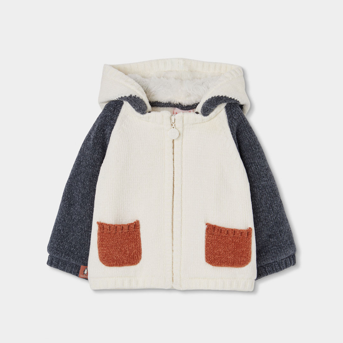 деталь Unisex baby bunda – krémová BOBOLI