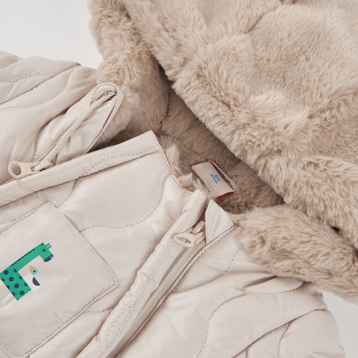 деталь Kojenecká kombinéza – krémová BOBOLI