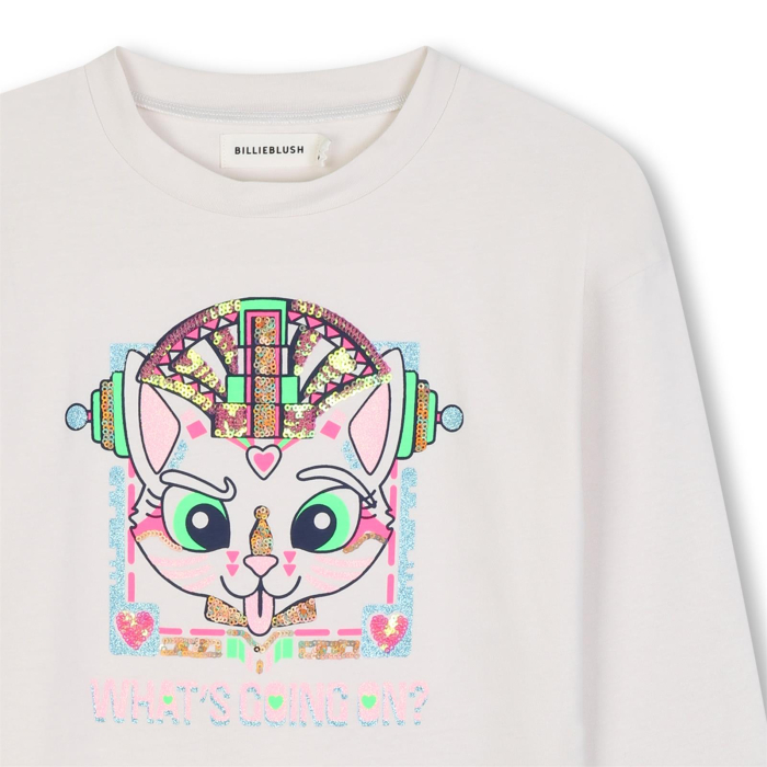 деталь Dívčí tričko s kočkou BILLIEBLUSH