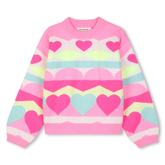 деталь Dívčí svetr se srdíčky BILLIEBLUSH