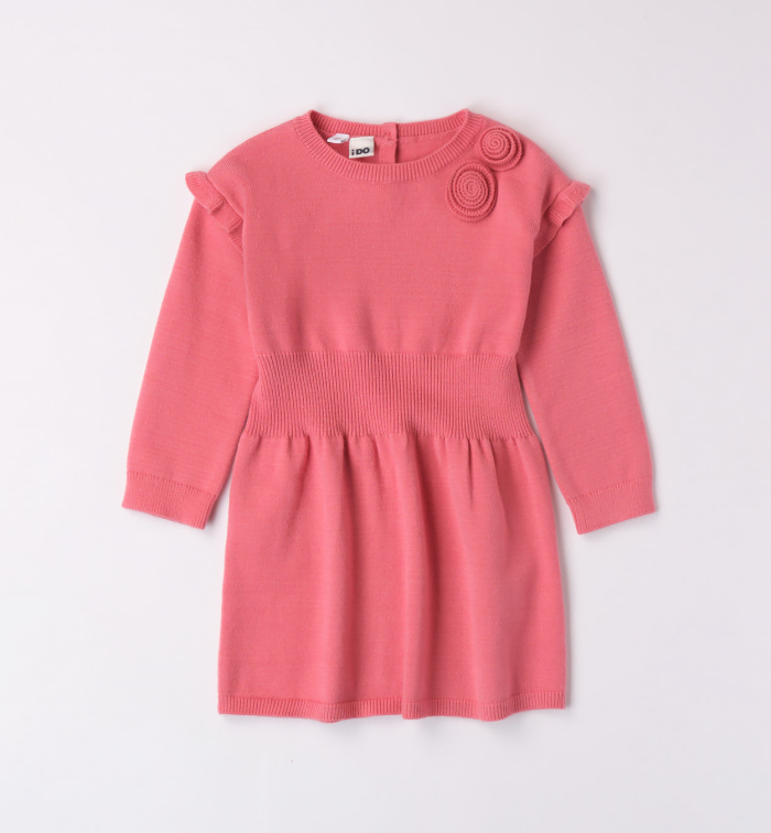 деталь Dívčí růžové Tricotové šaty IDO