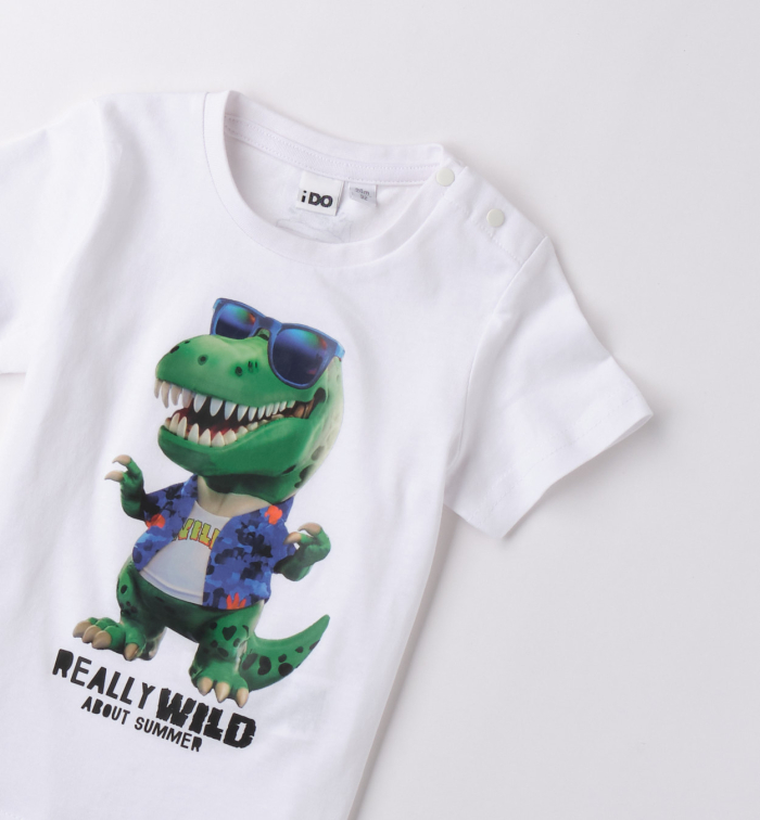 деталь Chlapecké tričko s roztomilým motivem dinosaura IDO