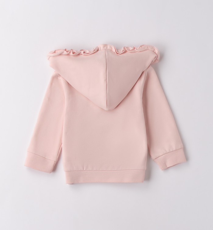 деталь Dívčí mikina na zip s nápisem mini girl – růžová IDO