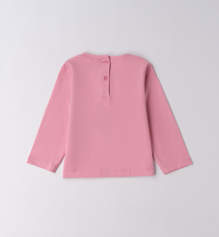 деталь Dívčí tričko s dlouhým rukávem a potiskem makronek SARABANDA