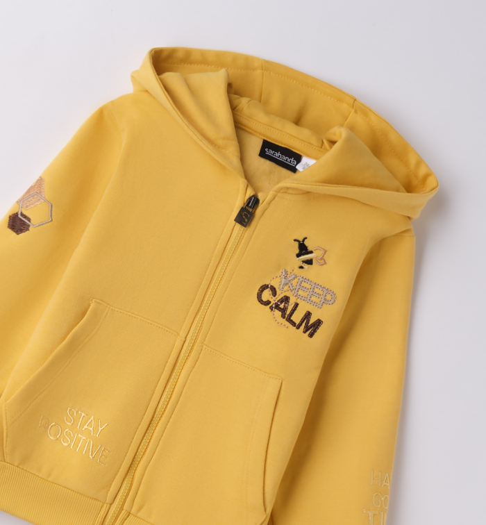 деталь Chlapecká žlutá mikina Keep Calm SARABANDA
