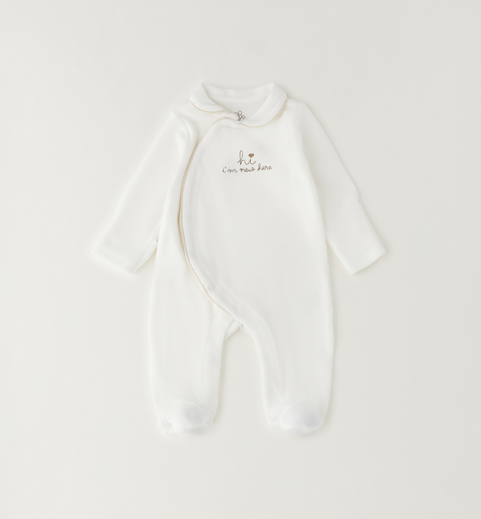деталь Unisex kojenecký overal s chodidly IDO