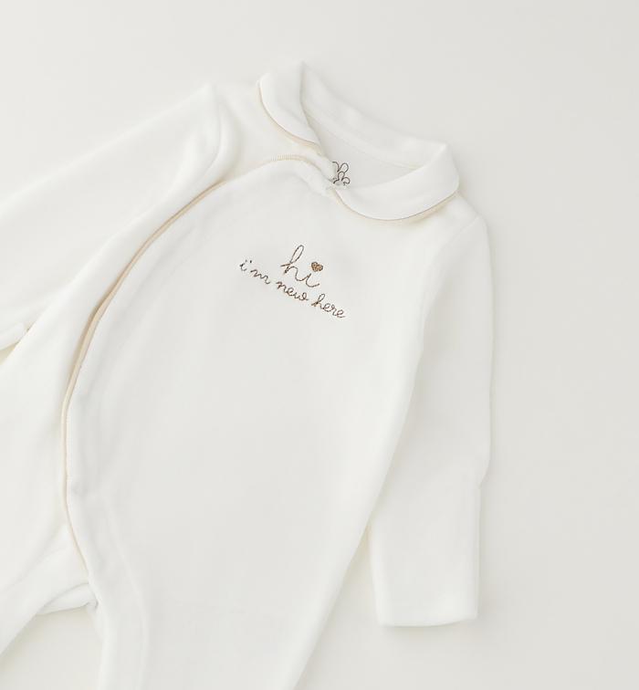 деталь Unisex kojenecký overal s chodidly IDO