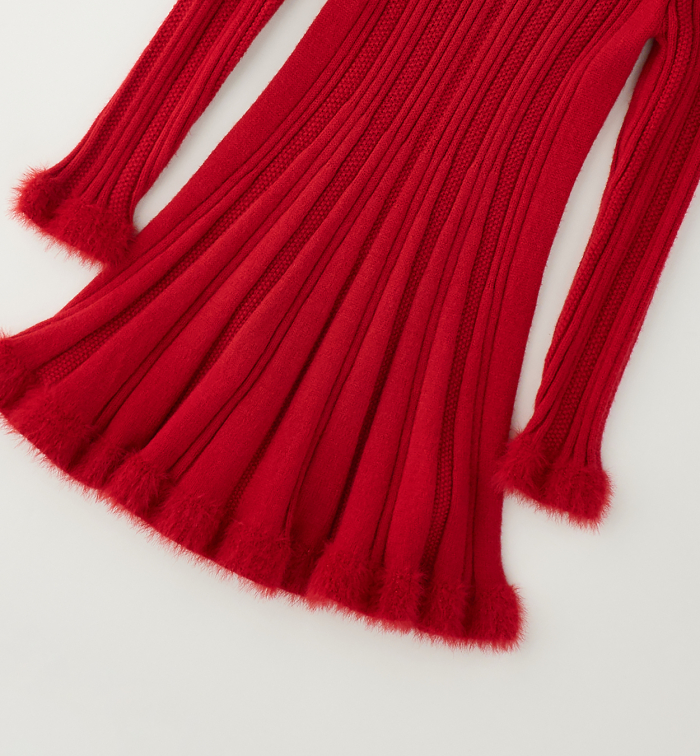 деталь Elegantní dívčí šaty červené IDO