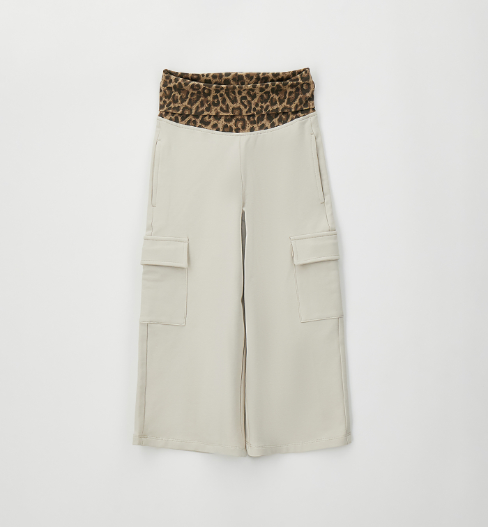 деталь Dívčí culotte kalhoty s leopardím pasem IDO