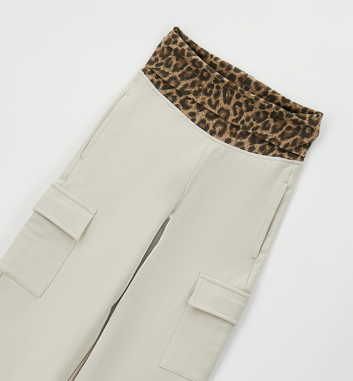 деталь Dívčí culotte kalhoty s leopardím pasem IDO