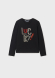 деталь Long-sleeved T-shirt with an application for a girl