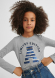 деталь Long sleeve sequinned T-shirt for girls