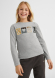деталь Long-sleeved t-shirt with a print for a girl