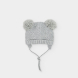 деталь Unisex baby čepice –šedá BOBOLI