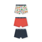 предварительный просмотр Sada 3 chlapeckých pletených boxerek s potiskem v červené, modré a dalších barvá BOBOLI
