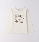 предварительный просмотр Dívčí krémové tričko s motivem medvídka a srdíček SARABANDA