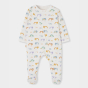 предварительный просмотр Unisex kojenecký overal s duhou – krémový BOBOLI