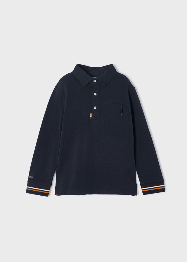 деталь Boy's long-sleeved polo