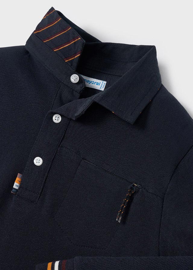 деталь Boy's long-sleeved polo