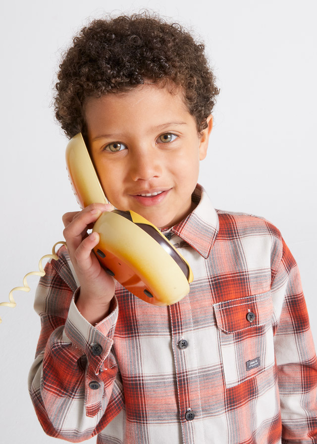 деталь Check shirt for boy ECOFRIENDS