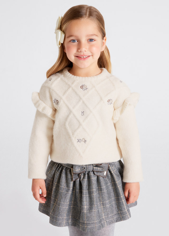 деталь Sweater with embroidery for a girl