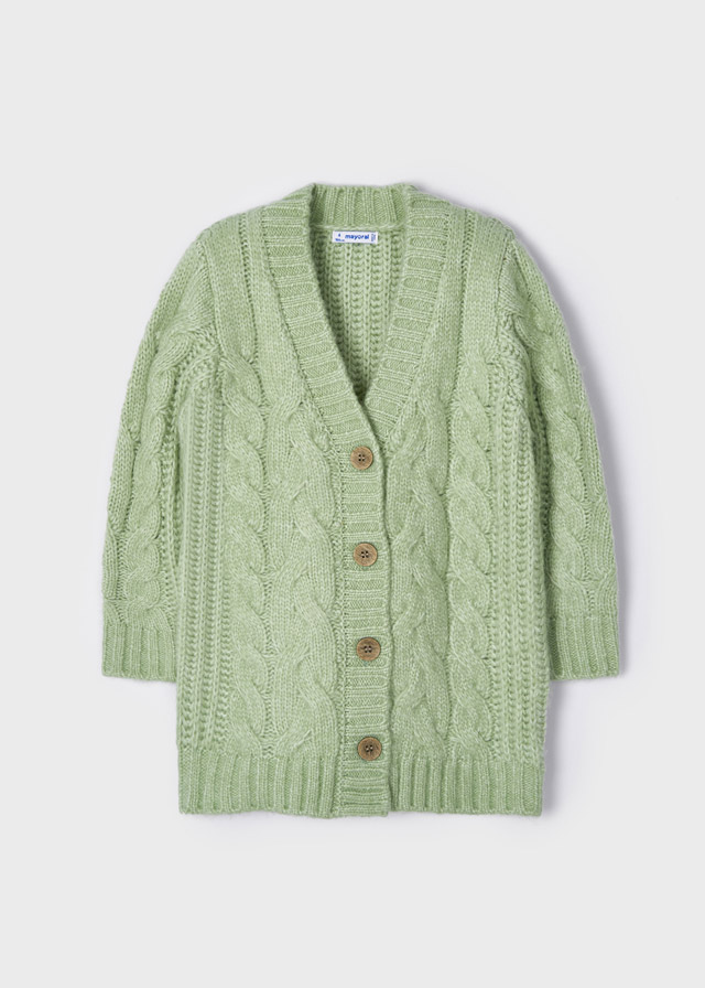 деталь ECOFRIENDS cable knit sweatshirt for girls