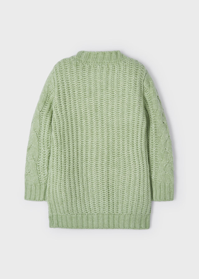 деталь ECOFRIENDS cable knit sweatshirt for girls