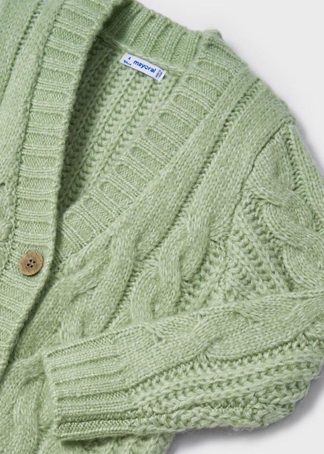 деталь ECOFRIENDS cable knit sweatshirt for girls