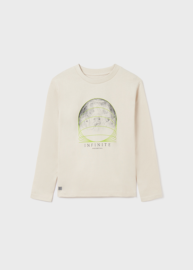 деталь ECOFRIENDS long-sleeved t-shirt for a boy