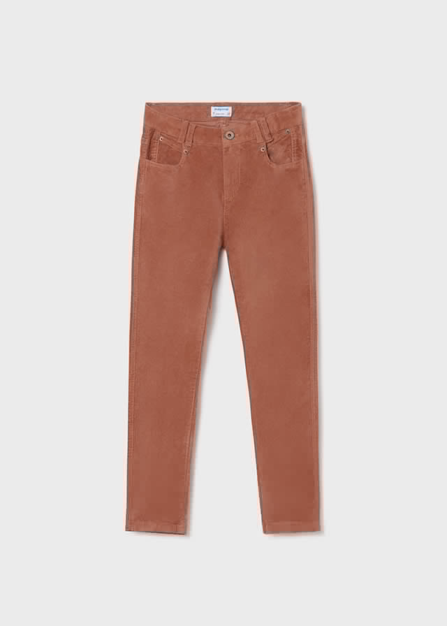 деталь Long slim fit corduroy pants for girls