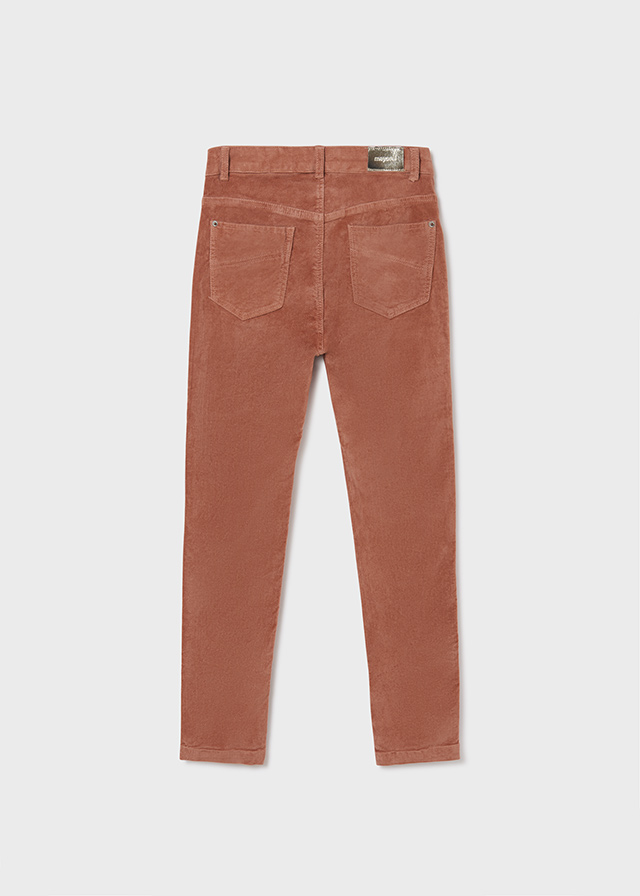 деталь Long slim fit corduroy pants for girls