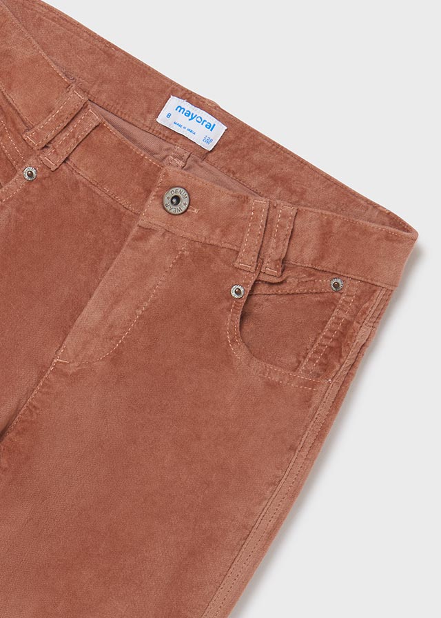 деталь Long slim fit corduroy pants for girls