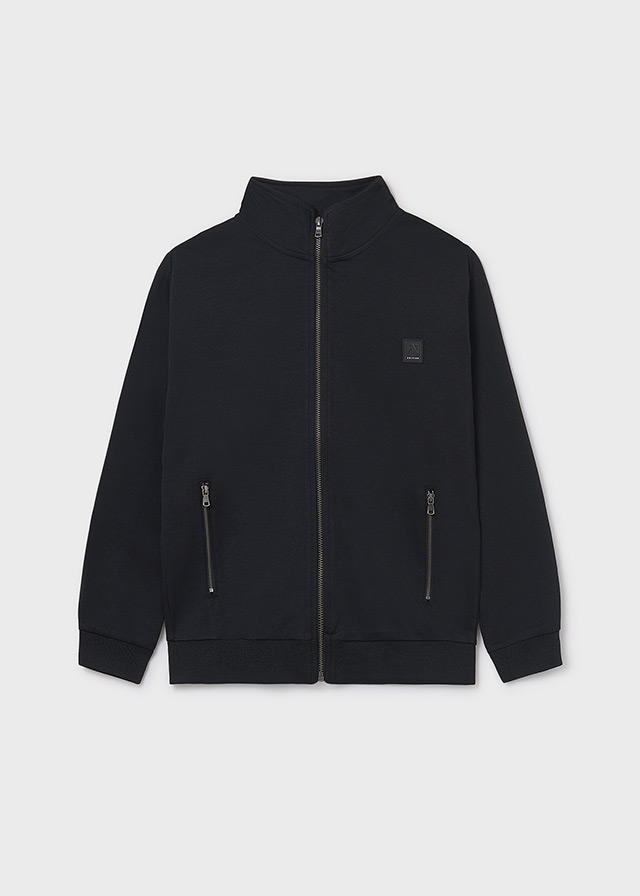 деталь Chlapecká černá mikina na zip se stojáčkem MAYORAL