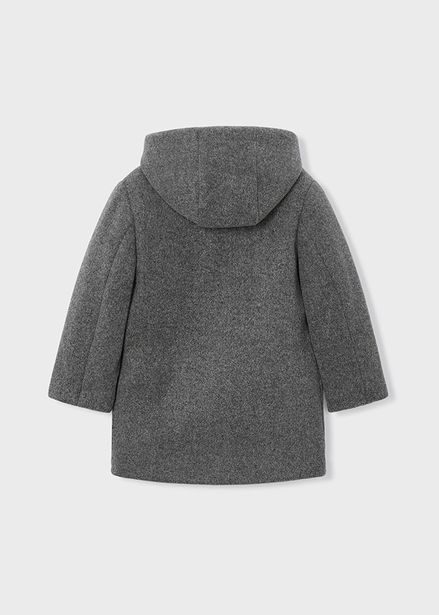 деталь Chlapecký flaušový kabát s kapucí a zapínáním na přezky MAYORAL