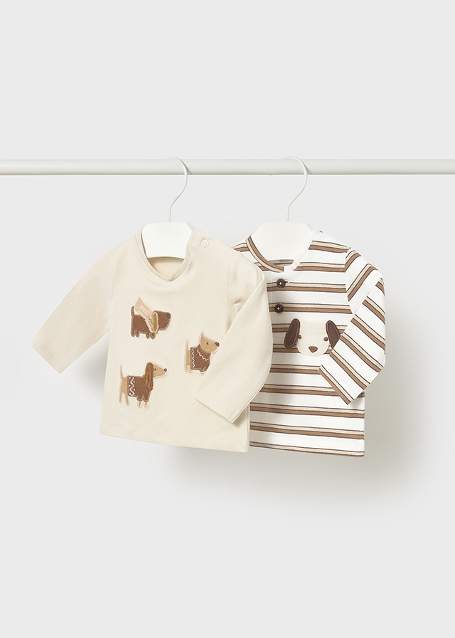 деталь Dětské chlapecké tričko 2ks s dlouhým rukávem a potiskem MAYORAL