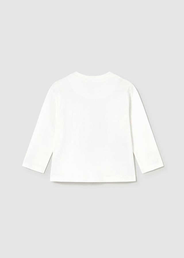 деталь Dětské chlapecké tričko s dlouhým rukávem a potiskem zviřatka na motorce MAYORAL