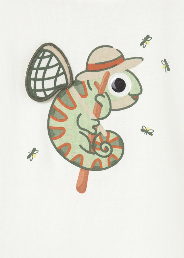 деталь Chlapecké tričko s krátkým rukávem bílé MAYORAL