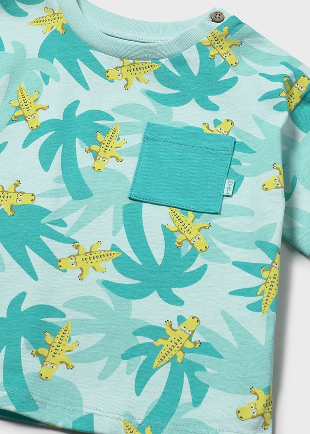 деталь Chlapecké tričko s tropickým motivem krokodýlů MAYORAL