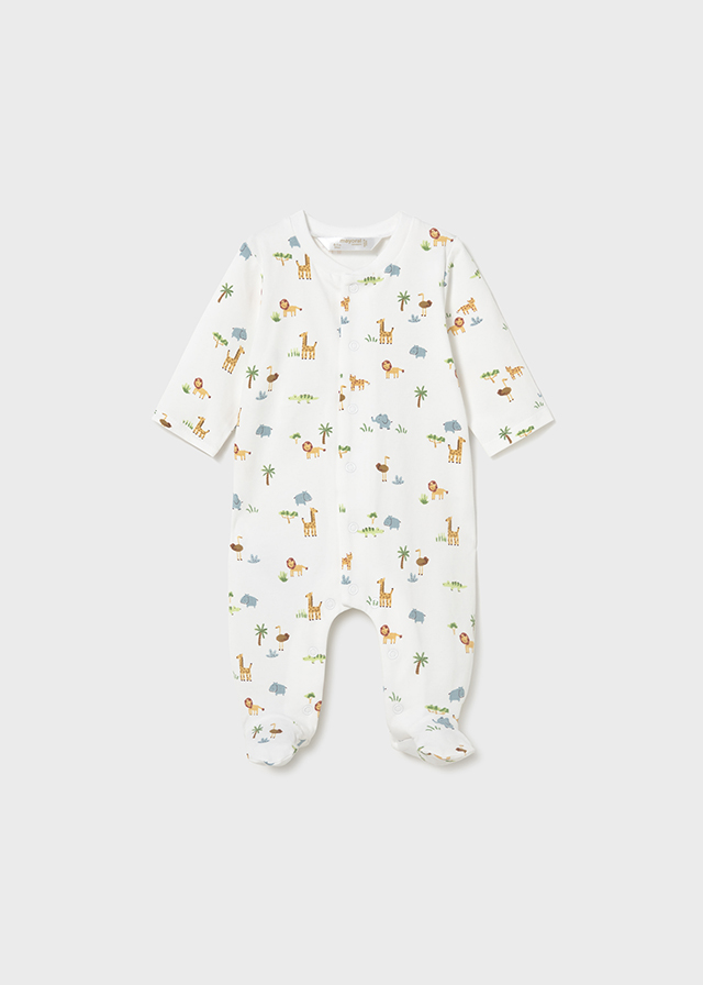 деталь Kojenecký unisex set overalů se safari zvířaty MAYORAL