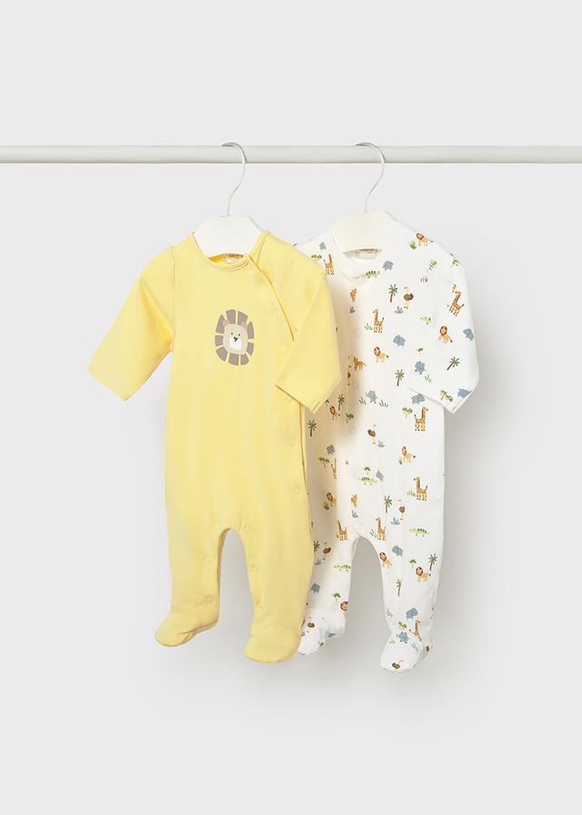 деталь Kojenecký unisex set overalů se safari zvířaty MAYORAL