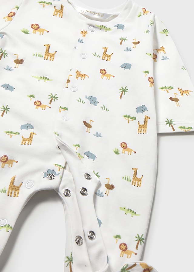 деталь Kojenecký unisex set overalů se safari zvířaty MAYORAL