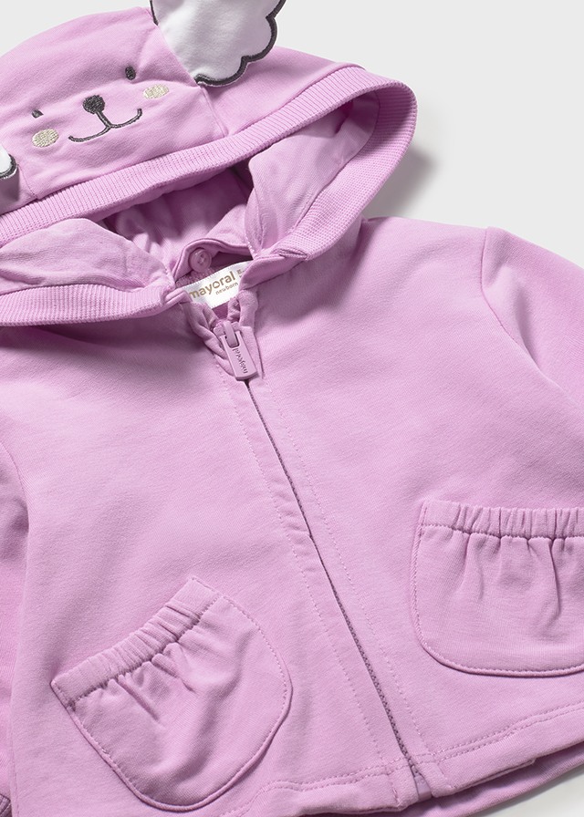 деталь Dívčí kojenecký set tričko, mikina a kalhoty MAYORAL