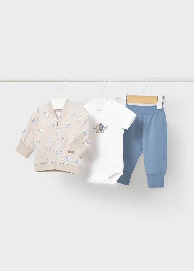 деталь Kojenecký unisex set body, mikina a kalhoty MAYORAL