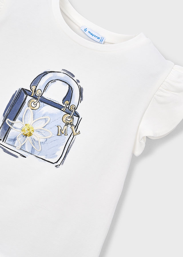 деталь Dívčí tričko s potiskem MAYORAL