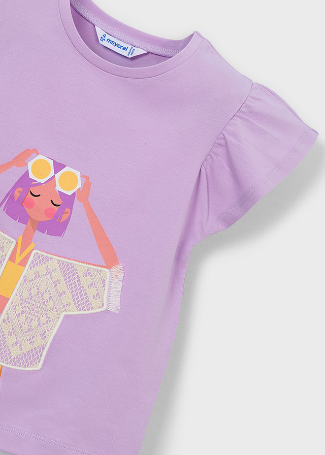 деталь Dívčí tričko s ilustrací MAYORAL