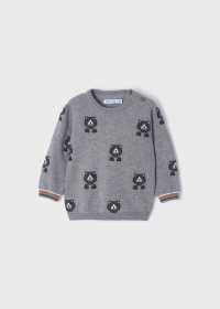 Jacquard sweater with teddy bears for babies