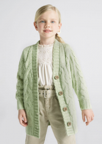 ECOFRIENDS cable knit sweatshirt for girls