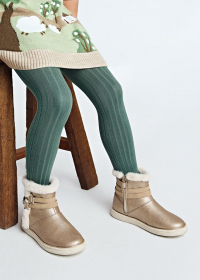 Dívčí kotníkové boty s detaily z umělé kožešiny MAYORAL